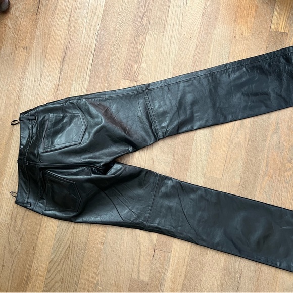 Leather -straight leg jean. Great condition - Picture 6 of 11